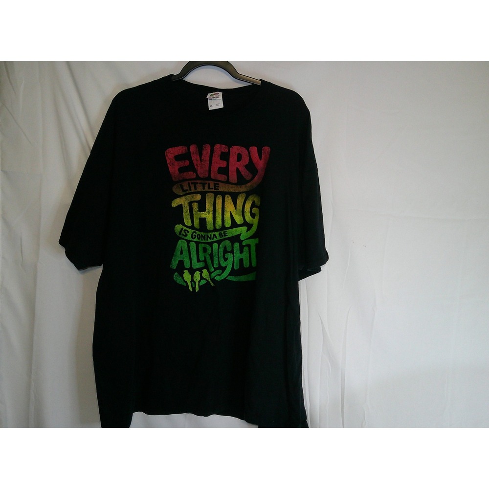 Vintage‎ Mens Black T Shirt 3XL "Everything Is Gonna Be Alright" Graphic Tee